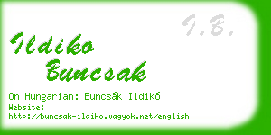 ildiko buncsak business card
